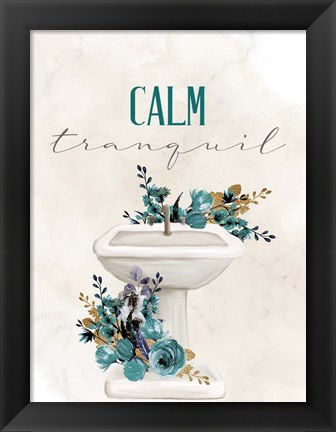 Framed Calm Tranquil Sink Print