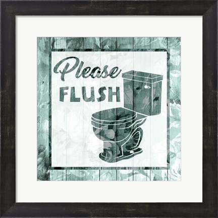 Framed Please Flush Print