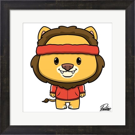 Framed Lucas Lion Print