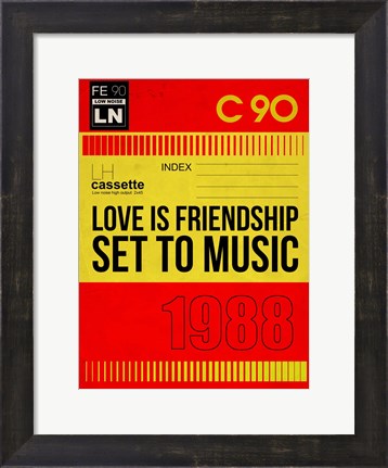 Framed Love Is Friendship Set To Music Print