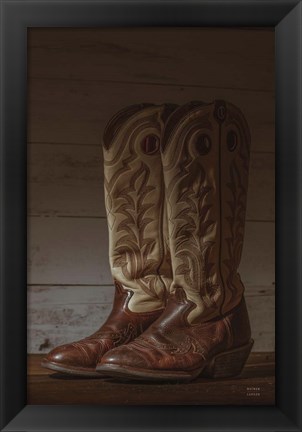 Framed Cowboy Boots VIII Print