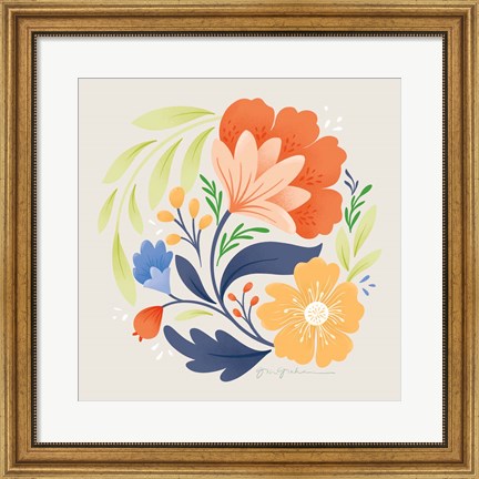 Framed Floral Study I Bright Print