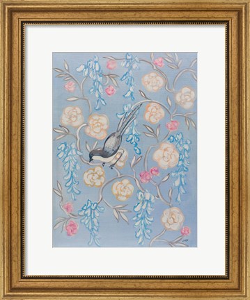 Framed Heirloom Chinoiserie Bird II Print