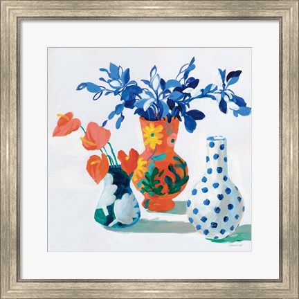Framed Bungalow Vases Print