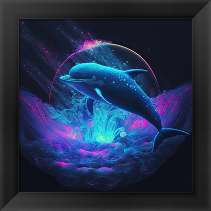 Framed Dolphin 2 Print