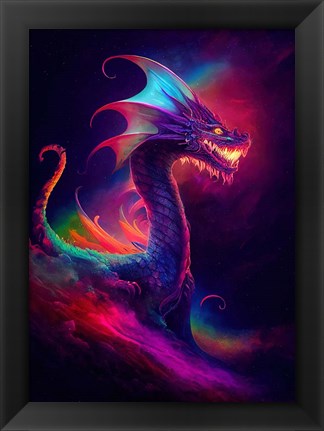 Framed Dragon 1 Print
