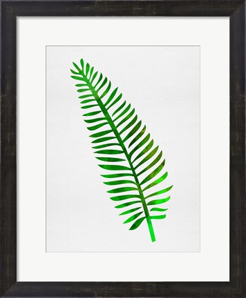 Framed Lonely Tropical Leaf II Print