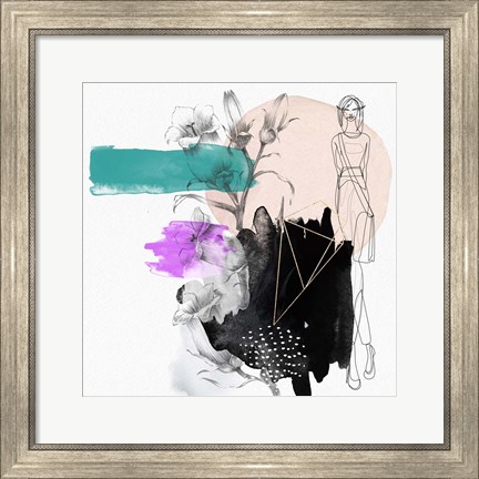 Framed Abstract  Flower Girl Composition II Print