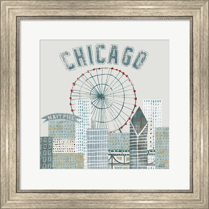 Framed Chicago Landmarks III Print