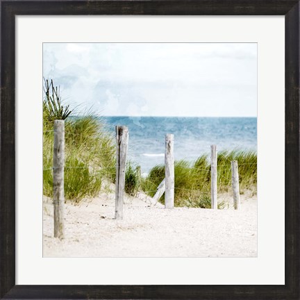 Framed Pathway To The Beach Print