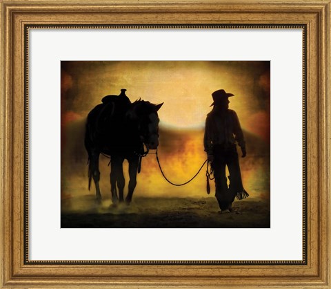 Framed AZ Cowgirl Print