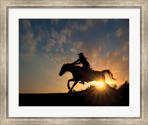 Framed Lone Rider Print