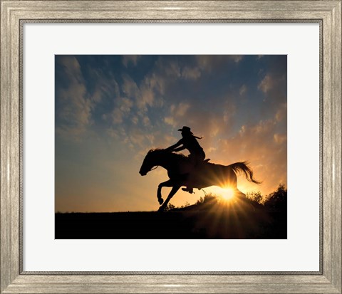 Framed Lone Rider Print