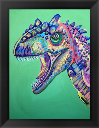 Framed Green Dinosaur Print