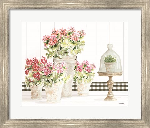 Framed Shades of Pink and Red Print