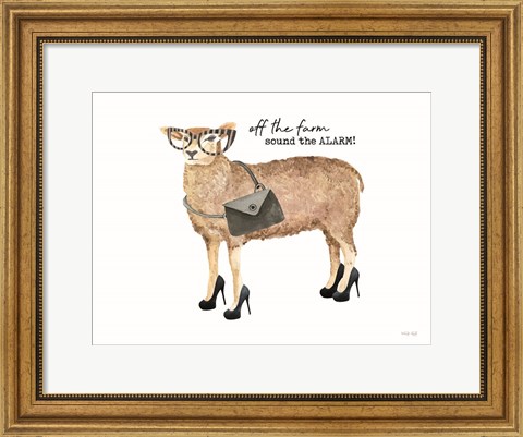 Framed Off the Farm Sheep Print