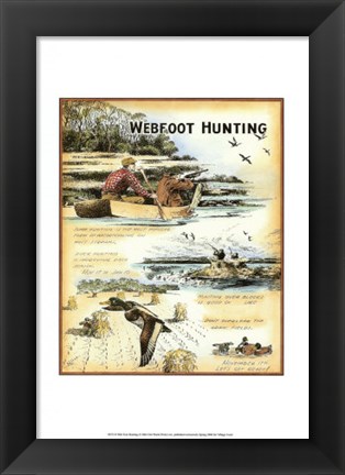 Framed Web Foot Hunting Print