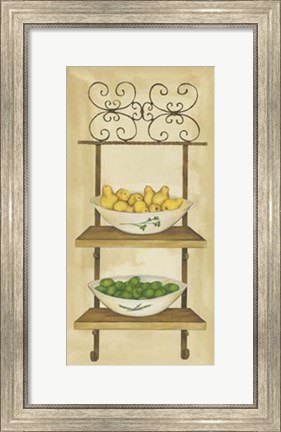 Framed Fruit with Wrought Iron II Print