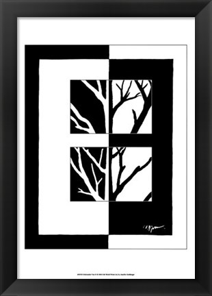 Framed Minimalist Tree II Print