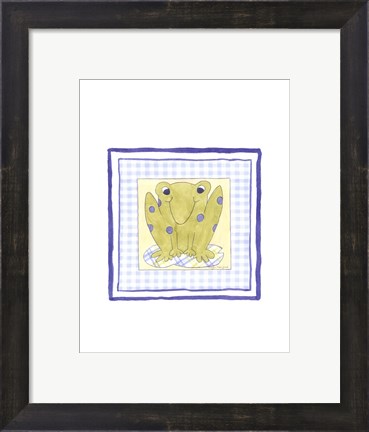Framed Frog with Plaid (PP) III Print