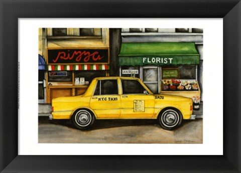 Framed NYC Taxi 5A72 Print
