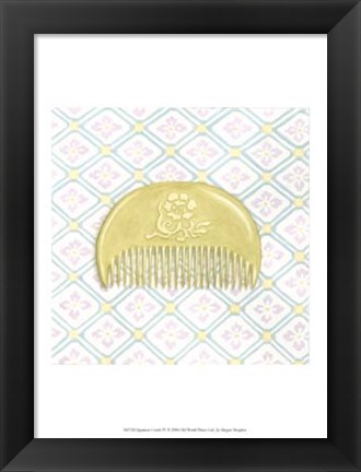 Framed Japanese Comb IV Print