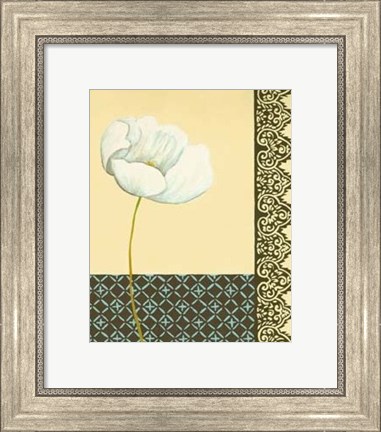 Framed Glazed Tile Botanical II Print
