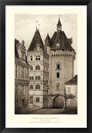 Framed Sepia Chateaux VI Print
