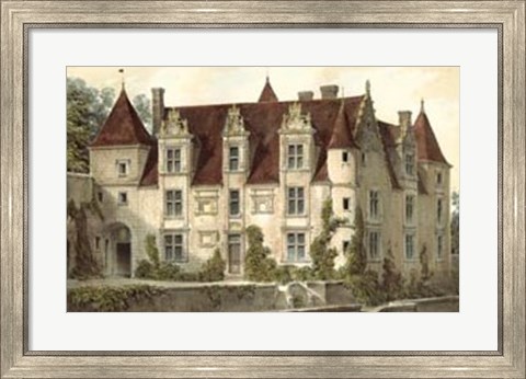 Framed French Chateaux VI Print