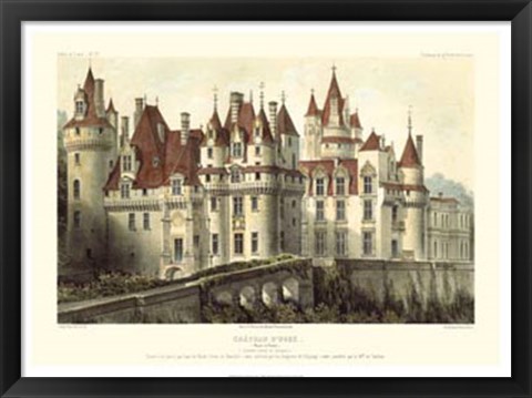 Framed French Chateaux VII Print