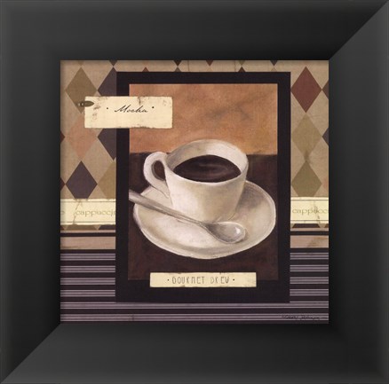 Framed Drinking Mocha Coffee Print
