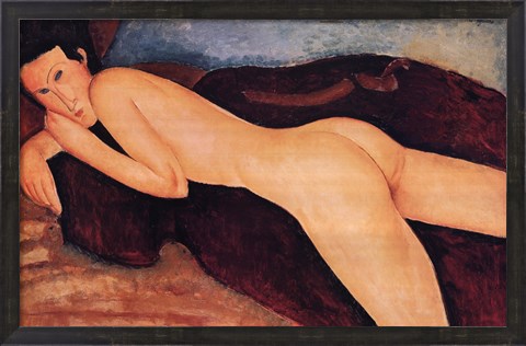 Framed Reclining Nude from the Back, c.1917 Print