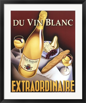 Framed Du Vin Blanc Extraordinaire Print