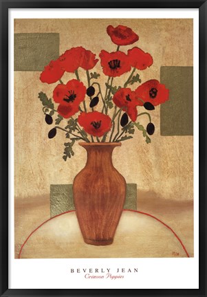 Framed Crimson Poppies Print