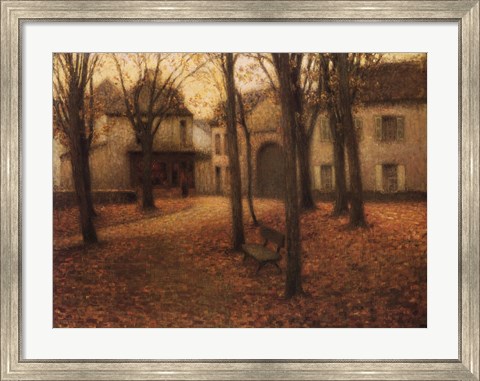 Framed Le Village en Automne Print