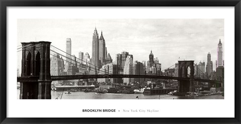 Framed Brooklyn Bridge - panorama Print