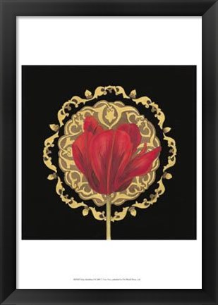 Framed Tulip Medallion I Print