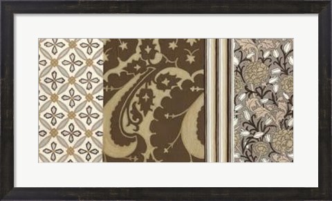 Framed Neutral Nouveau Panel I Print