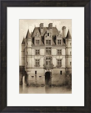 Framed Petite Sepia Chateaux V Print