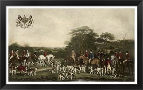 Framed Sir Richard Sutton and The Quorn Hounds Print