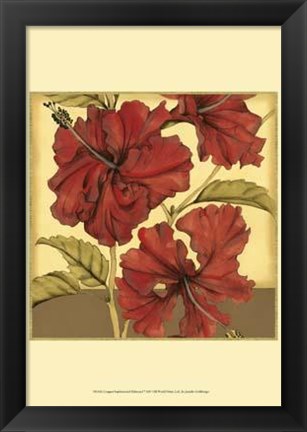 Framed Cropped Sophisticated Hibiscus I Print
