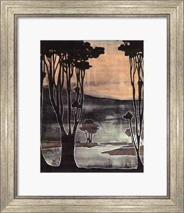 Framed Small Nouveau Trees II Print