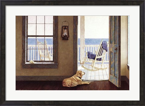 Framed Looking Over The Sea Print