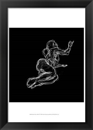 Framed Figure Study on Black IV Print