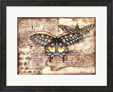 Framed Poetic Butterfly II Print