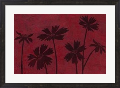 Framed Scarlet Silhouettes II Print