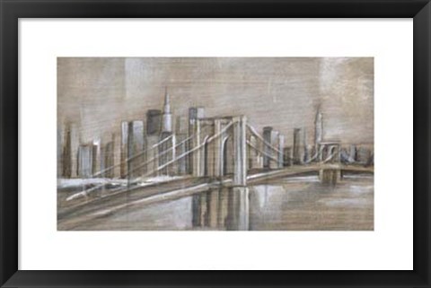 Framed Metropolitan Skyline I Print
