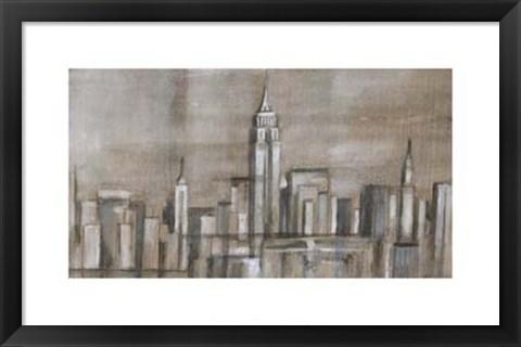 Framed Metropolitan Skyline II Print