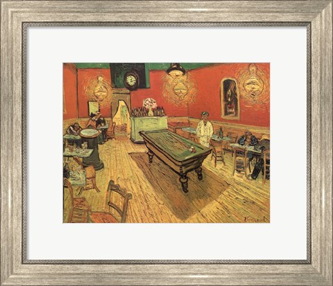 Framed Night Cafe in the Place Lamartine in Arles, c.1888 Print