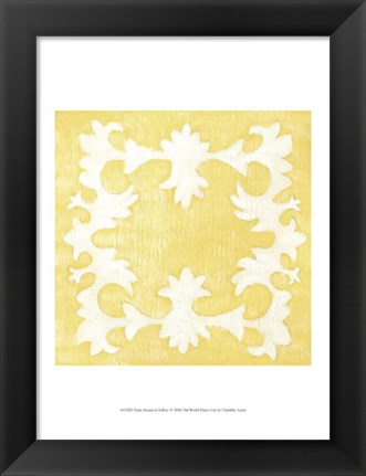 Framed Petite Suzani in Yellow Print